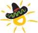 Sombrero wearing sun